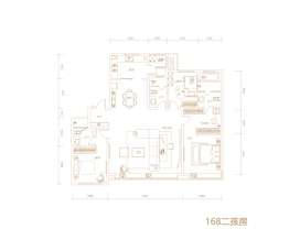 中国铁建·西派时代3室2厅1厨3卫建面168.00㎡