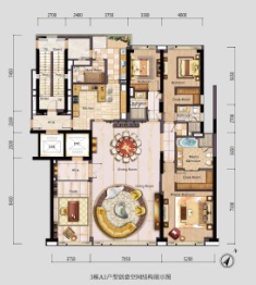 仁恒滨海中心4室2厅1厨3卫建面304.00㎡