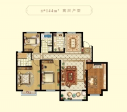 建邦·原香溪谷4室2厅1厨2卫建面144.00㎡