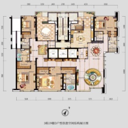 仁恒滨海中心5室3厅1厨5卫建面460.00㎡