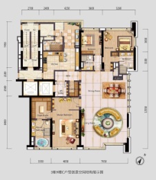 仁恒滨海中心3室2厅1厨3卫建面307.00㎡