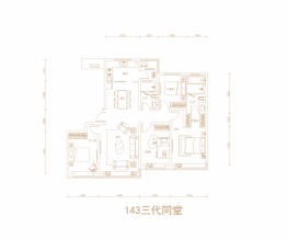 中国铁建·西派时代4室2厅1厨2卫建面143.00㎡