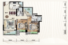 阳江·钧明里3室2厅1厨2卫建面95.00㎡