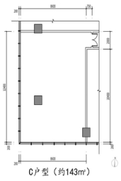 桂林置地金融大厦1室建面143.00㎡