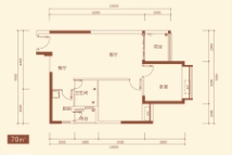 宏远帝庭山70㎡户型