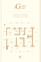 星河传奇3室2厅1厨1卫建面96.00㎡