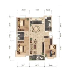 福美公馆3室2厅1厨2卫建面115.00㎡