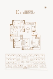 景城·玉兰花园4室2厅1厨2卫建面145.00㎡