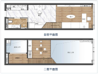 平层F户型建面约63㎡