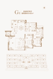 景城·玉兰花园4室2厅1厨2卫建面180.00㎡