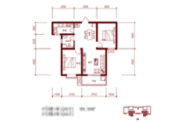 广厦雅苑2室2厅1厨1卫建面89.38㎡