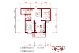 广厦雅苑2室2厅1厨1卫建面87.57㎡