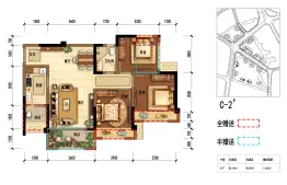 乐基·优悦广场3室2厅1厨1卫建面82.84㎡