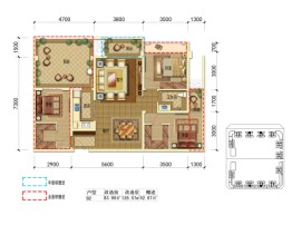 乐基国际社区3室2厅1厨1卫建面83.90㎡