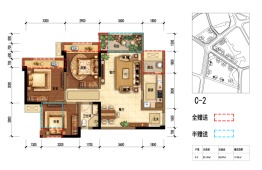 乐基·优悦广场3室2厅1厨1卫建面82.84㎡