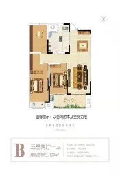 项城建业城3室2厅1厨2卫建面120.0㎡