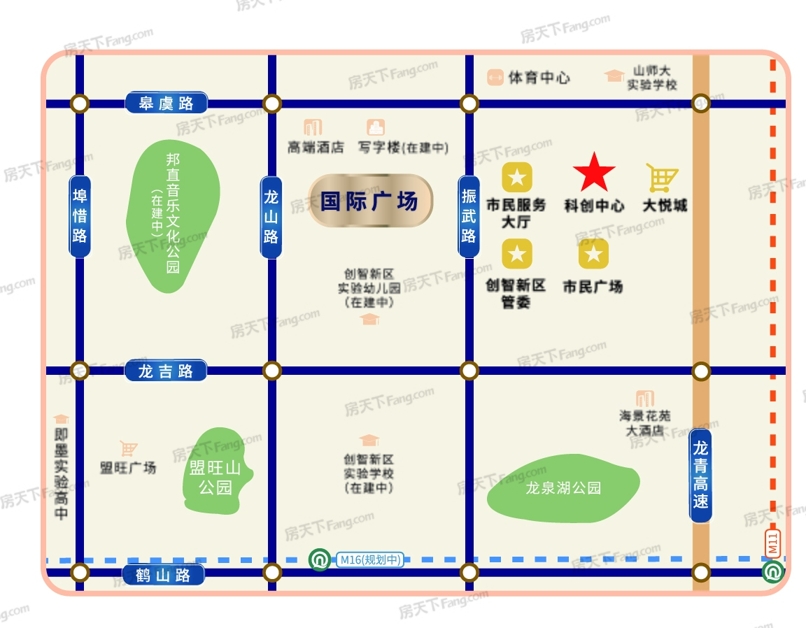 海尔产城创国际广场 （即墨）交通图