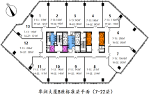 厦门华润大厦华润大厦B座标准层平面