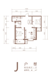 广厦阜熙2室2厅1厨1卫建面94.00㎡