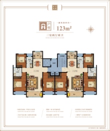 龙苑壹号3室2厅1厨2卫建面123.00㎡