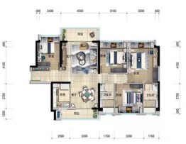 碧桂园·天玺4室2厅1厨2卫建面128.00㎡