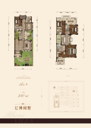 亿博隆河谷4室2厅1厨4卫建面230.00㎡