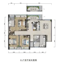 首钢蓉璟台3室2厅1厨2卫建面120.00㎡