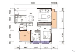 信宜敏捷珑山源著2室2厅1厨1卫建面100.00㎡