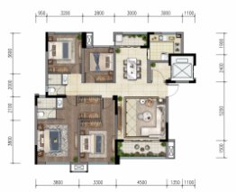 和裕璟棠府4室2厅1厨2卫建面126.00㎡