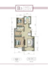 金泰丽湾2室2厅1厨1卫建面103.15㎡