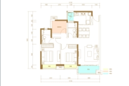 奥园誉峯3室2厅1厨2卫建面100.00㎡