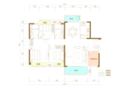 奥园誉峯4室2厅1厨2卫建面119.00㎡