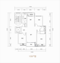 地建荣华·丹江雅园3室2厅1厨1卫建面109.00㎡