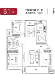 柘城建业幸福里3室2厅1厨2卫建面135.00㎡