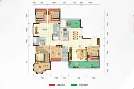 雁城国际公馆5室3厅2厨3卫建面261.0㎡