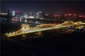 古渡廊桥夜景图