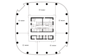 写字楼底层-9层楼栋平面图