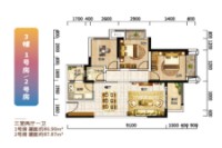 3栋建面约87平三室两厅一卫