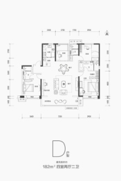 吕梁碧桂园4室2厅1厨2卫建面182.00㎡