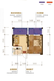 东方国际1室1厅1厨1卫建面36.40㎡