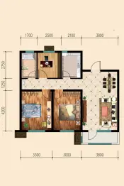 唐山新野上郡3室2厅1厨1卫建面113.00㎡