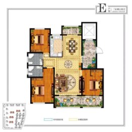 紫约·拉菲庄园3室2厅1厨2卫建面126.63㎡