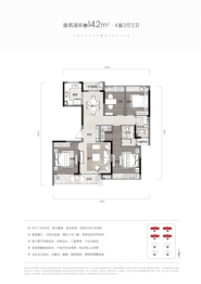 绿城·凤起乐鸣4室2厅1厨2卫建面142.0㎡