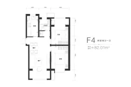 合生长安帝景2室2厅1厨1卫建面82.01㎡