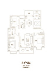 天龙郡·帝湖3室2厅1厨2卫建面124.19㎡