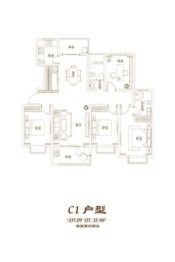 天龙郡·帝湖4室2厅1厨2卫建面137.09㎡