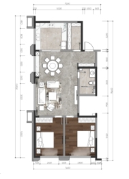 金品壹号2室2厅1厨1卫建面112.00㎡