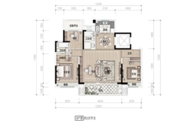 东泰·汨罗壹号3室2厅1厨2卫建面137.00㎡