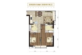 茂业金廊壹号2室2厅1厨1卫建面130.0㎡