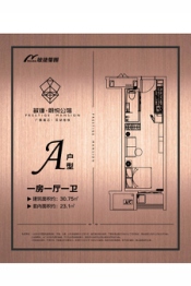 广州敏捷朗悦公馆1室1厅1厨1卫建面30.75㎡